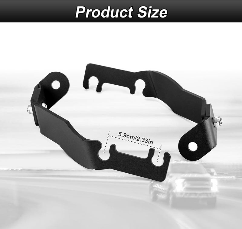 ROMELACK Upper Hood Mount Brackets Ditch LED Light Bracket Compatible with Toyota Tacoma 1995-2004 (Black) - Image 3